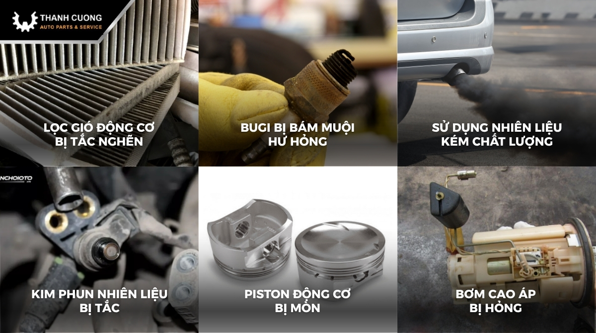 Nguyên nhân phổ biến khiến ô tô xả khói đen