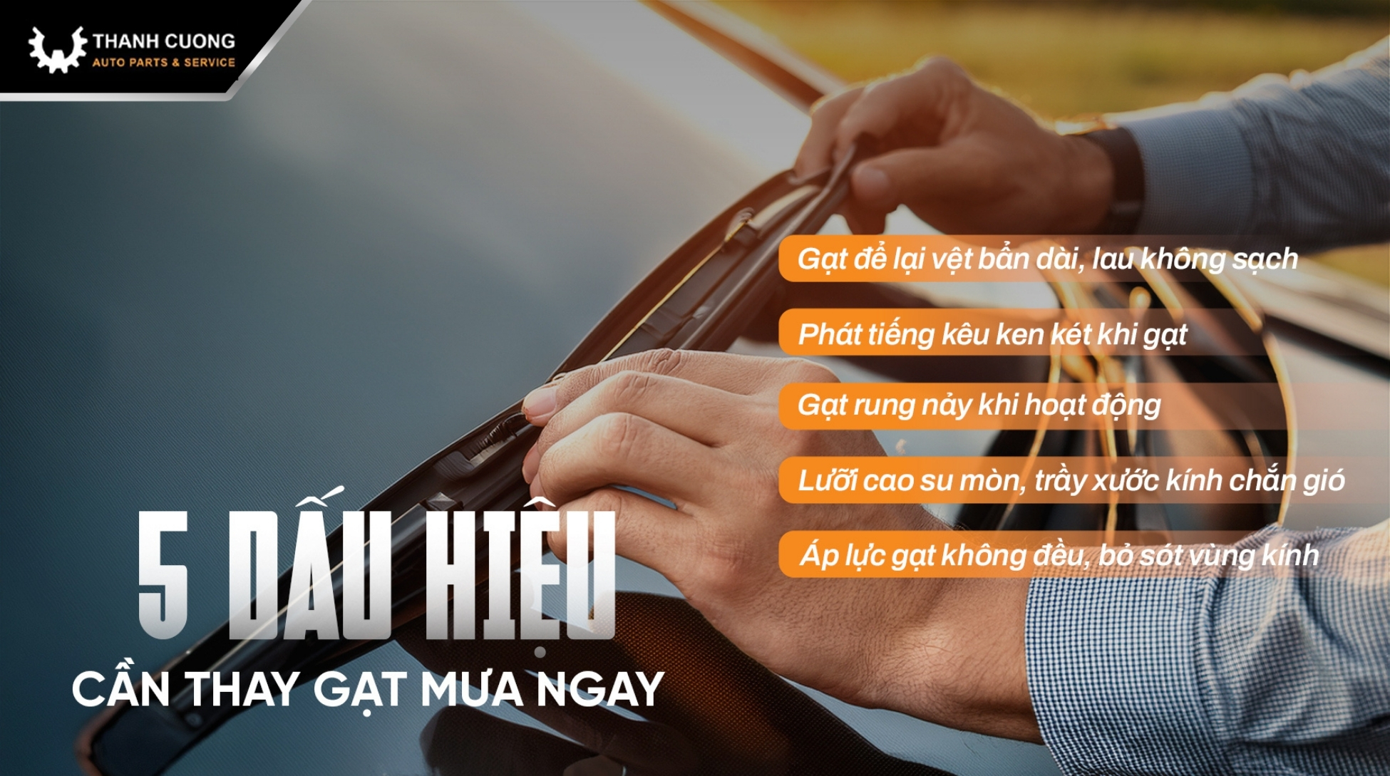 5 Dấu hiệu cho thấy cần thay gạt mưa ô tô ngay