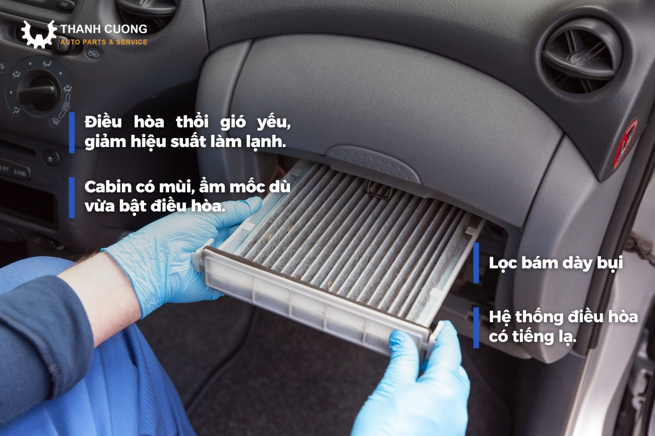 dấu hiệu nhận biết nên thay lọc gió điều hoà ô tô