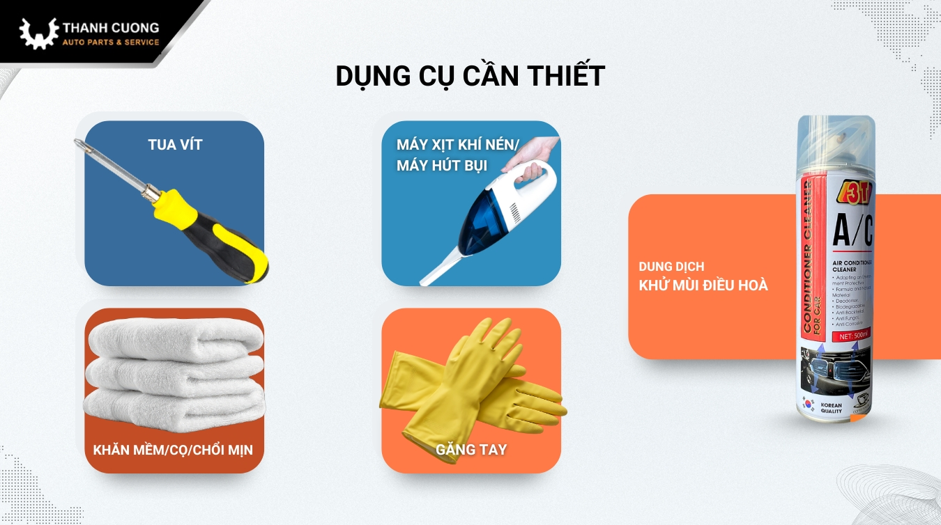 Chuẩn bị dụng cụ cần thiết
