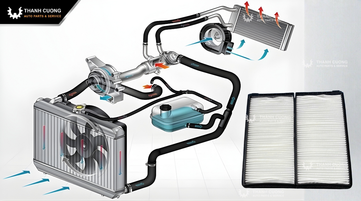 Cấu tạo của lọc lạnh xe hơi như thế nào